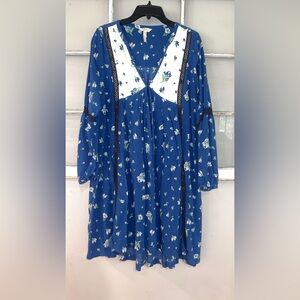 Matilda Jane Floral Day Tripping Dress Blue Size XL